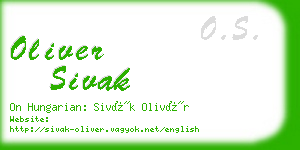 oliver sivak business card